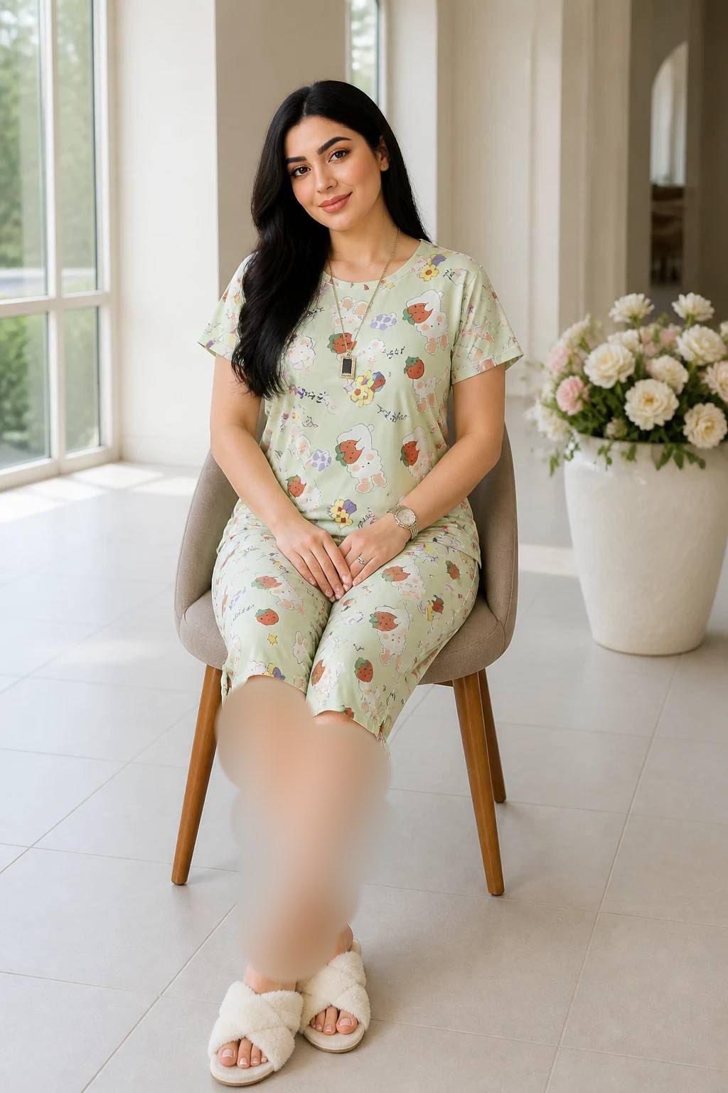 ست تیشرت شلوارک نخی