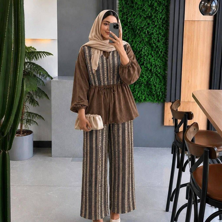 ست شومیز شلوار شیک تابستانه