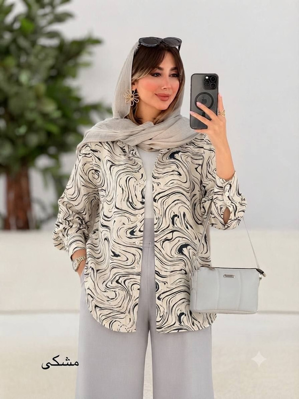 مانتو پری آستین سه دکمه
