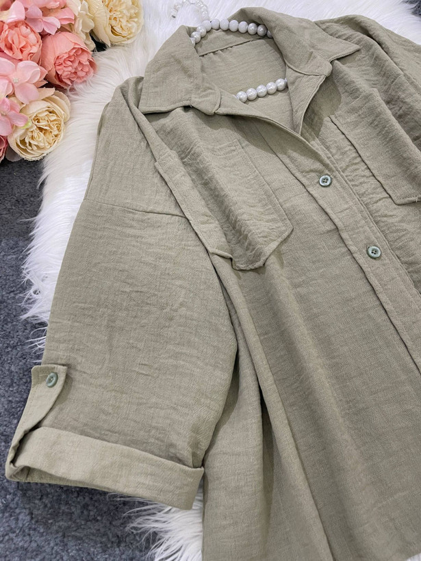 مانتو لینن درجه یک دوجیب