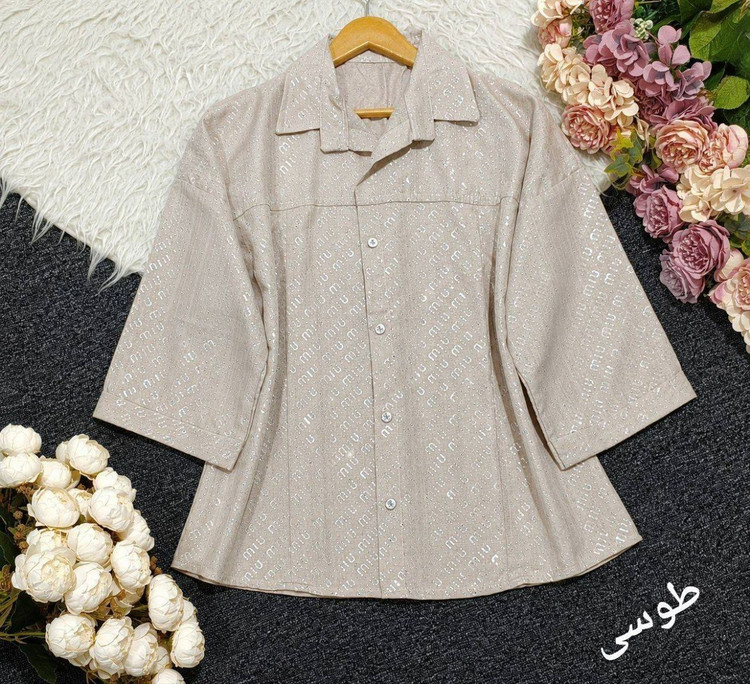 شومیز مانتویی شیشه ای