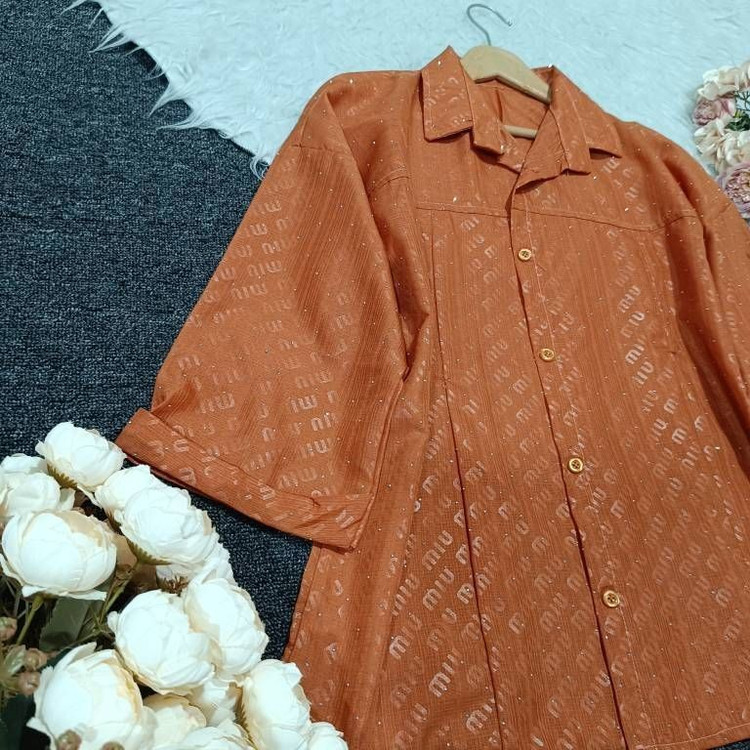 شومیز مانتویی شیشه ای
