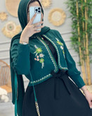 کت و سارافون عسل جنس کرپ مازراتی اعلا