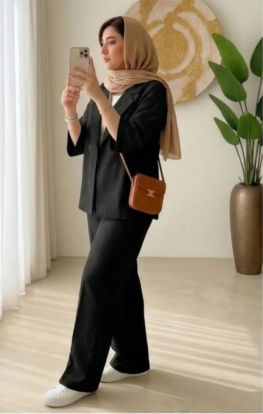 کت و شلوار نیلوفر جنس شانتون درجه یک