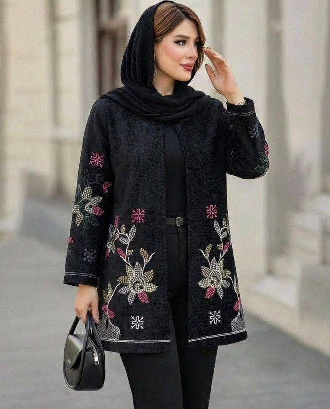 مانتو مجلسی رازقی جنس مخمل درجه یک