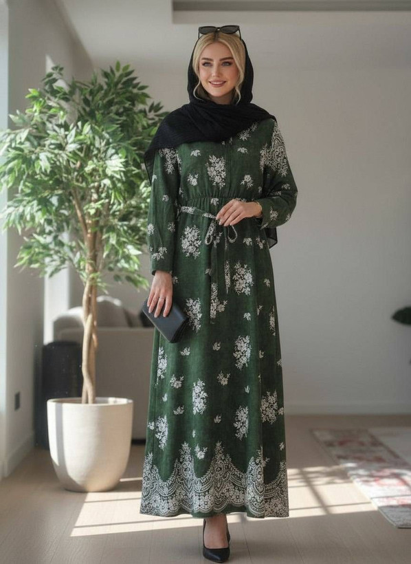 پیراهن پتینه ای یقه پین دار