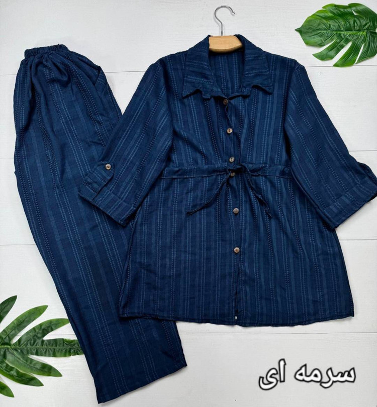 ست شومیز شلوار دلدار جنس شانتون
