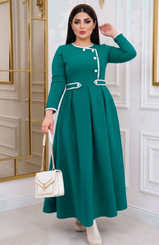 پیراهن بلند آذین جنس مازراتی