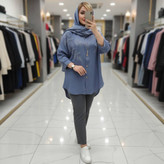 شومیز مانتویی نگینی جنس شانتون