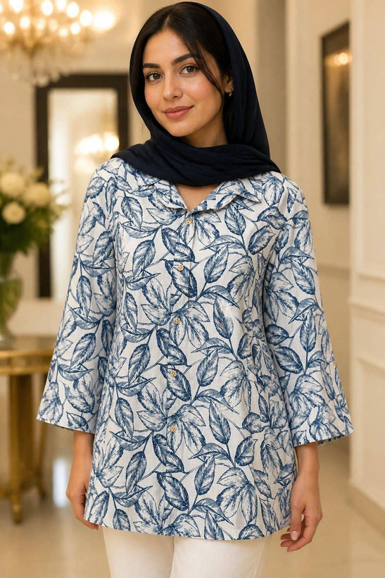 شومیز مانتویی برگ