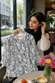 شومیز مانتویی برگ