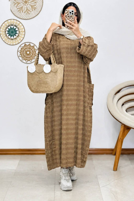 پیراهن ساحلی کوک دوزی