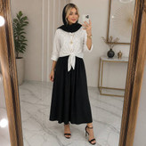 شومیز گره ای و دامن ستوده