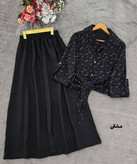 شومیز گره ای و دامن ستوده