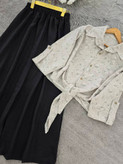 شومیز گره ای و دامن ستوده