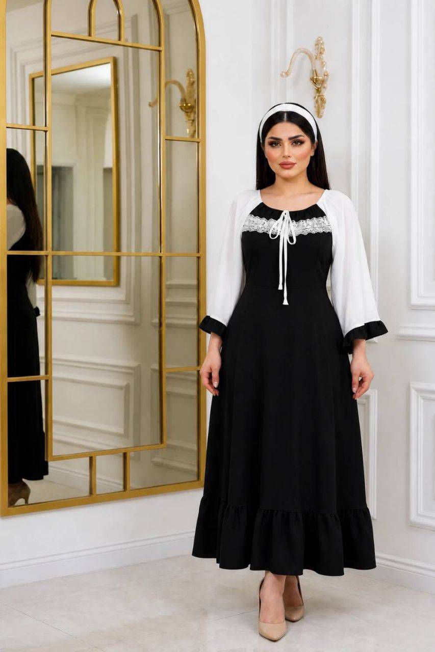 پیراهن بلند ژاکلین جنس الیزه