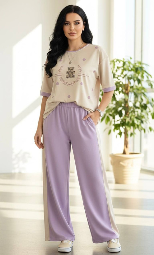 ست تیشرت شلوار گلکسی پنبه باکیفیت