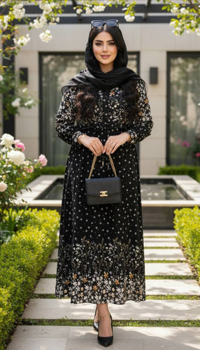 پیراهن جلودکمه گلزار جنس بوگاتی اعلا