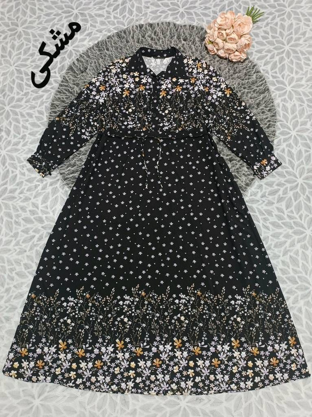 پیراهن جلودکمه گلزار جنس بوگاتی اعلا