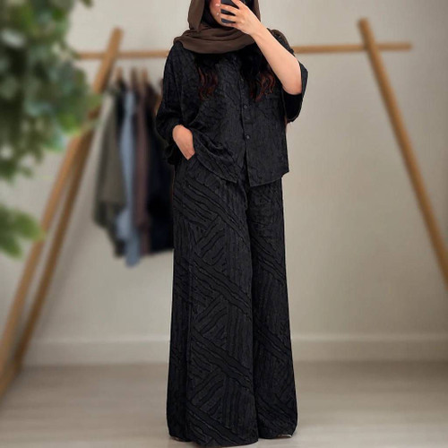 ست شومیز شلوار یسنا مشکی