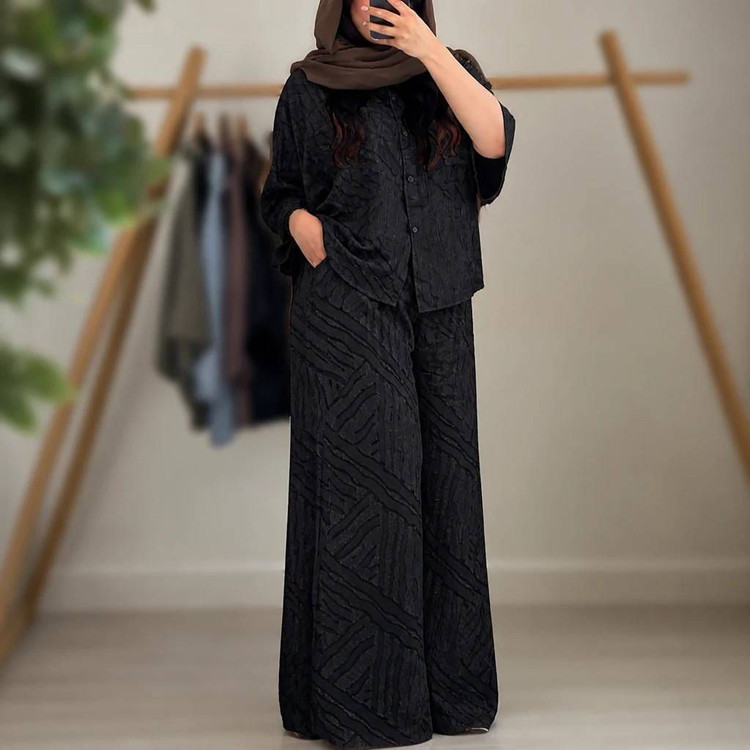 ست شومیز شلوار یسنا مشکی