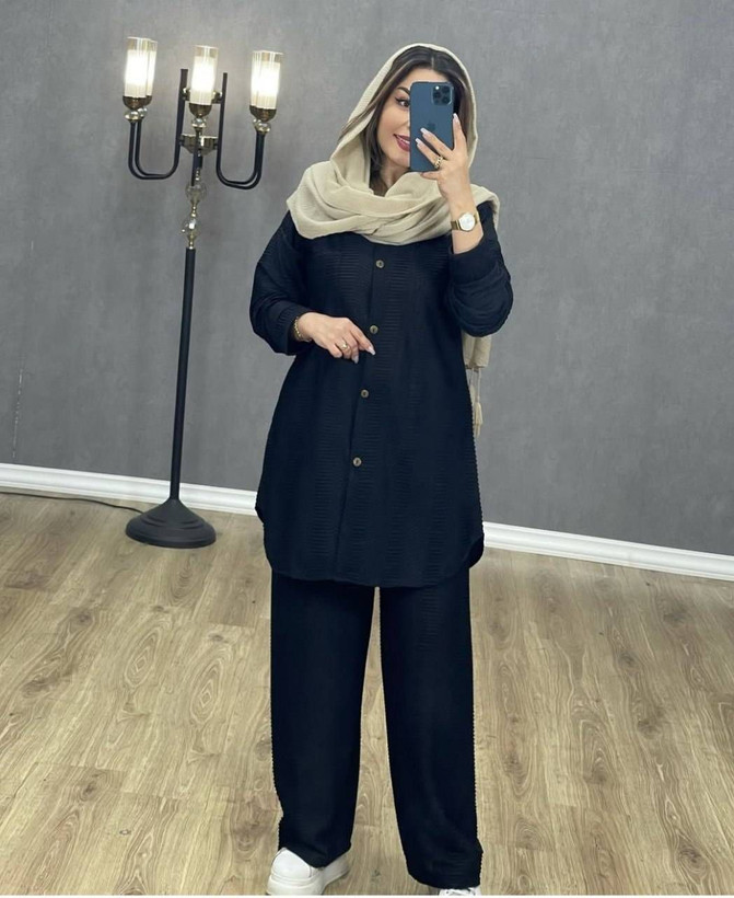 مانتو شلوار بیسکوییتی جیران