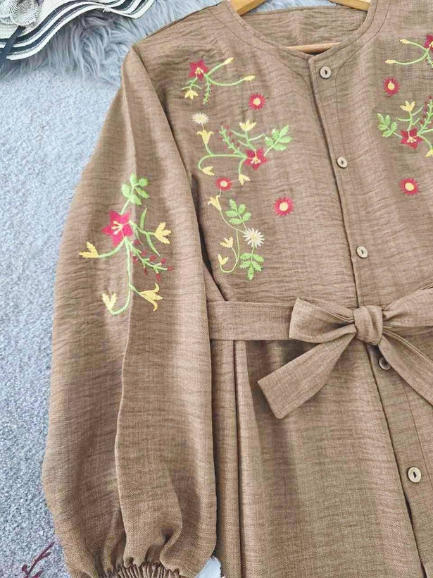 مانتو گلدوزی باران جنس شانتون