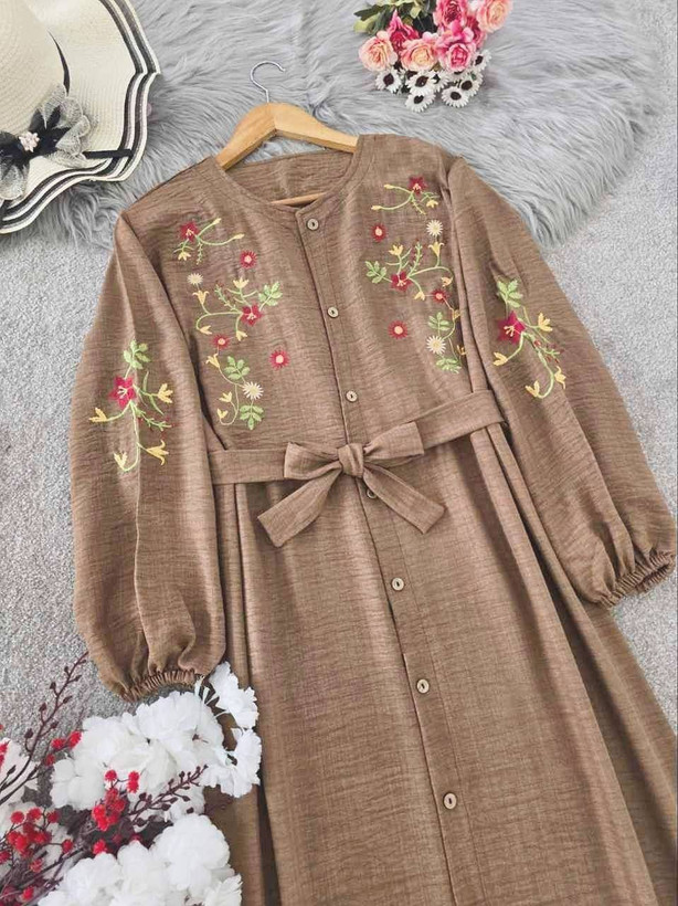 مانتو گلدوزی باران جنس شانتون