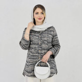 شومیز مانتویی گازوئیلی غزل جنس شانتون