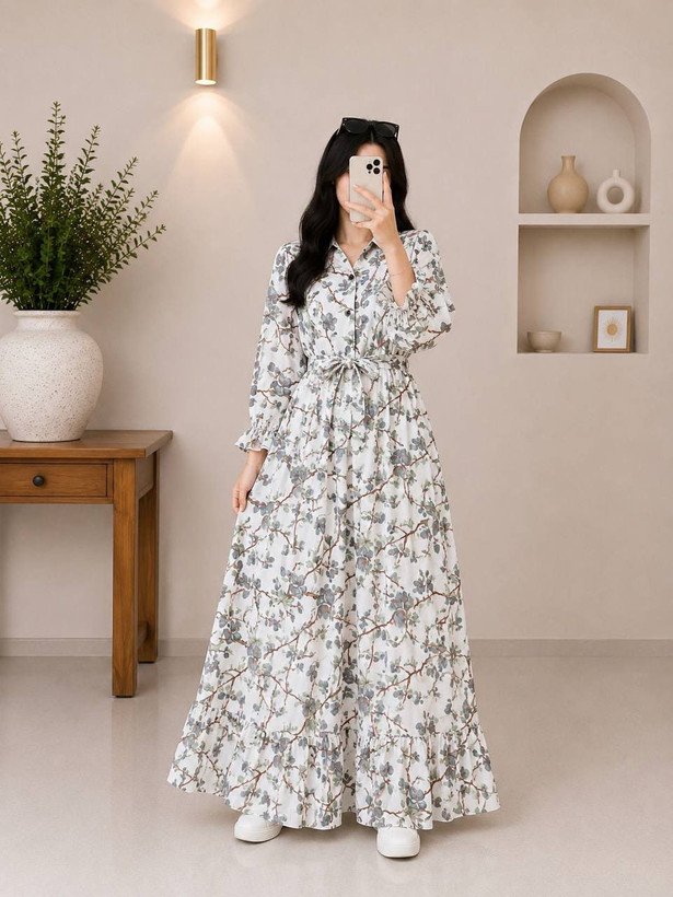 پیراهن گلشید جنس پنبه نخی