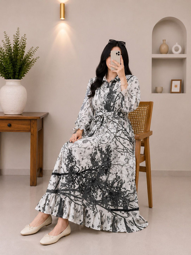 پیراهن گلشید جنس پنبه نخی