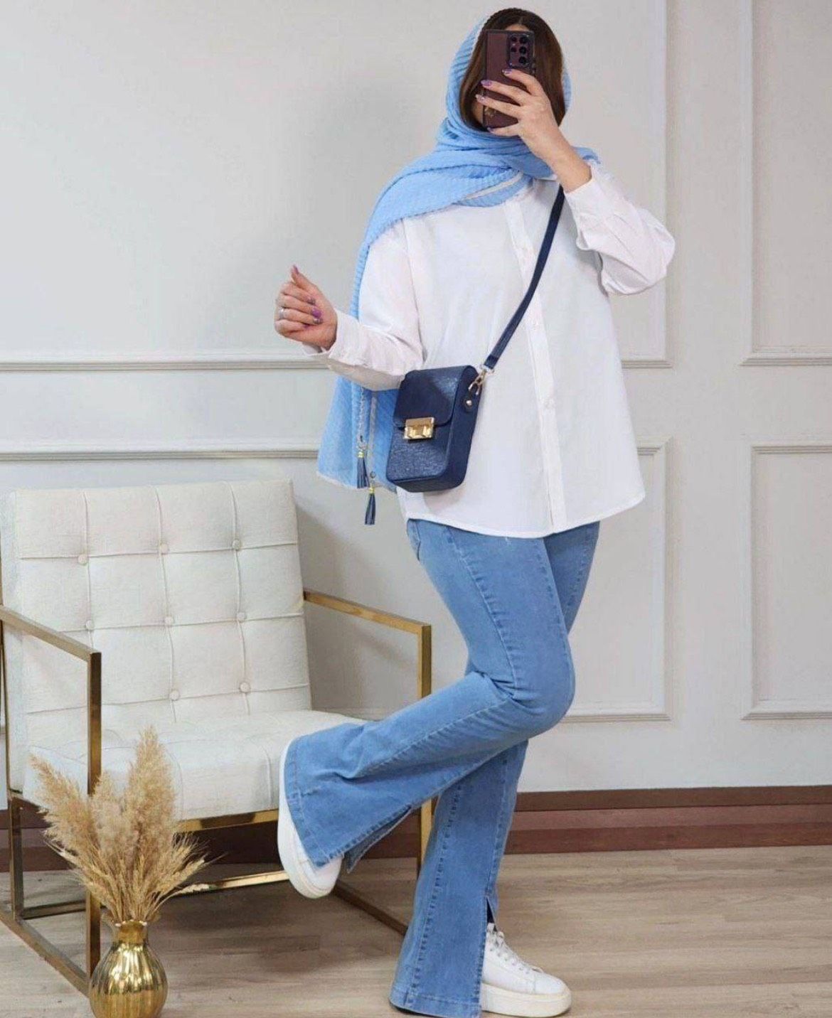 شومیز سفید داکرون