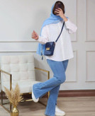 شومیز سفید داکرون
