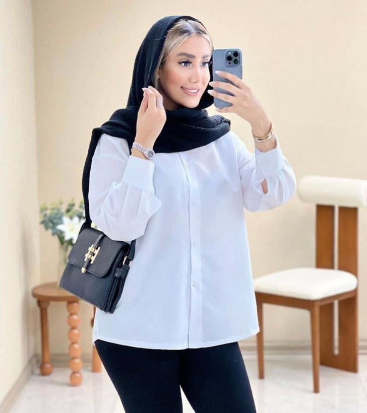 شومیز سفید داکرون