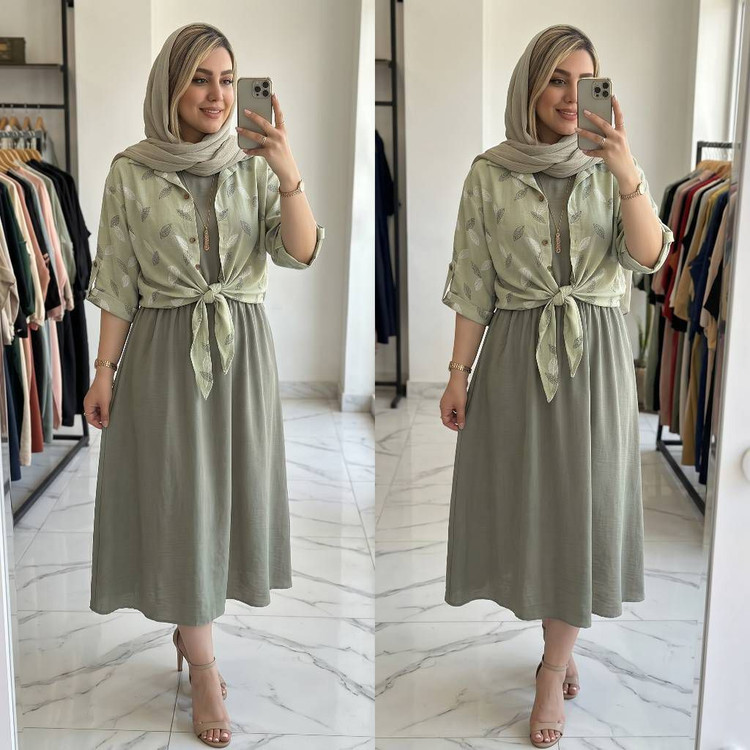ست شومیز گره ای و سارافون شایلی