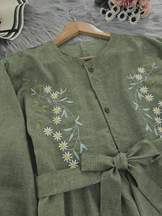 مانتو گلدوزی نهال جنس شانتون