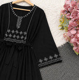 پیراهن ساحلی مشکی گندم