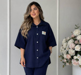 شومیز مانتویی شیدا جنس لنین پنبه درجه یک
