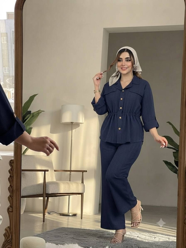 ست شومیز شلوار ترنم جنس جگوار اعلا