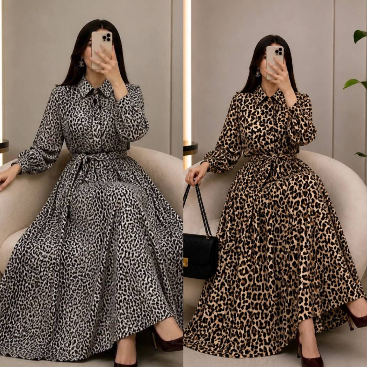 پیراهن الیزه پلنگی