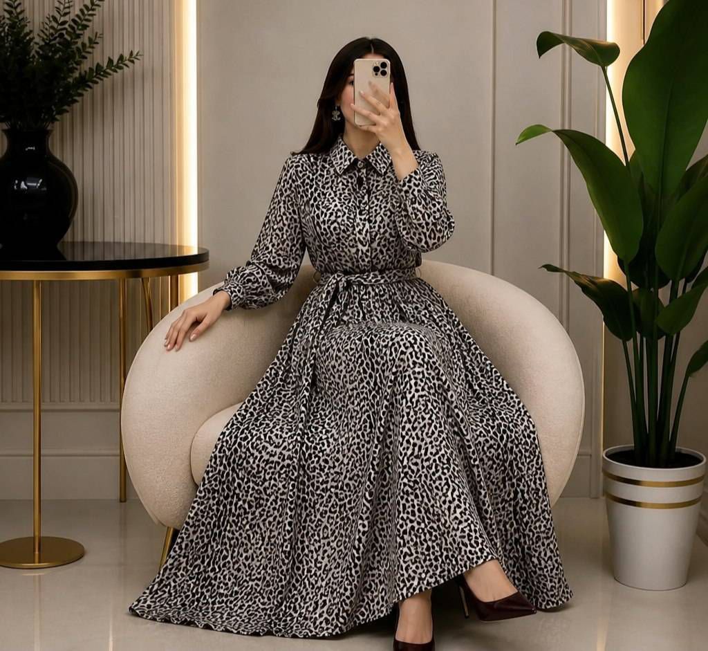 پیراهن الیزه پلنگی