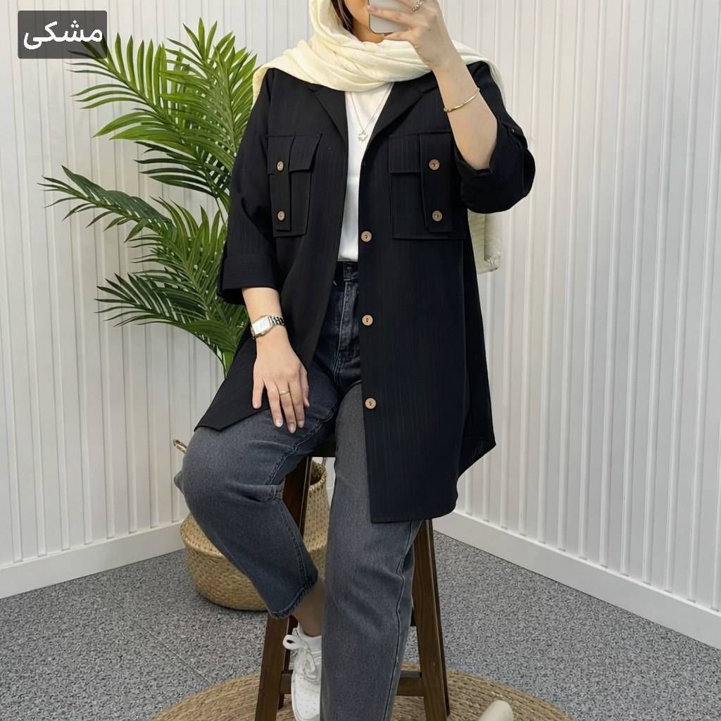 مانتو مدل جیب صلیبی