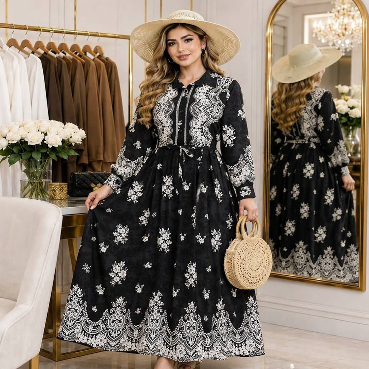 پیراهن بلند پریزاد جنس بوگاتی اعلا