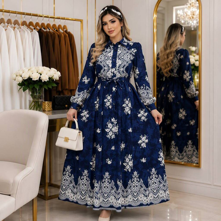 پیراهن بلند پریزاد جنس بوگاتی اعلا
