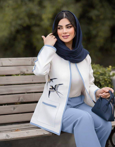 کت و شلوار رنگ آبی پرستو