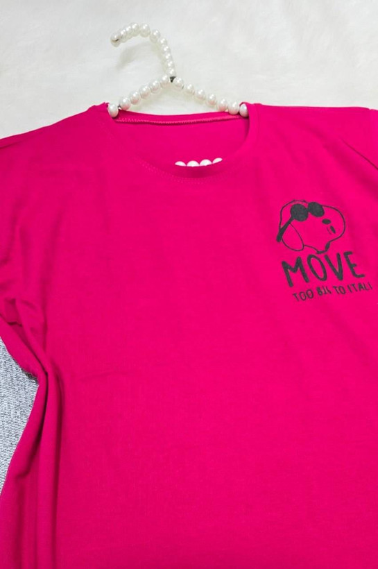 تیشرت باکسی مدل move نخ پنبه