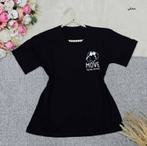 تیشرت باکسی مدل move نخ پنبه
