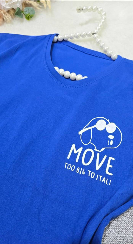تیشرت باکسی مدل move نخ پنبه