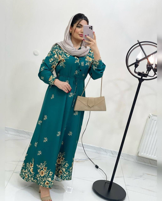 پیراهن ساحلی رز جنس بوگاتی