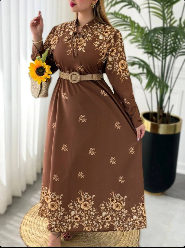 پیراهن ساحلی رز جنس بوگاتی
